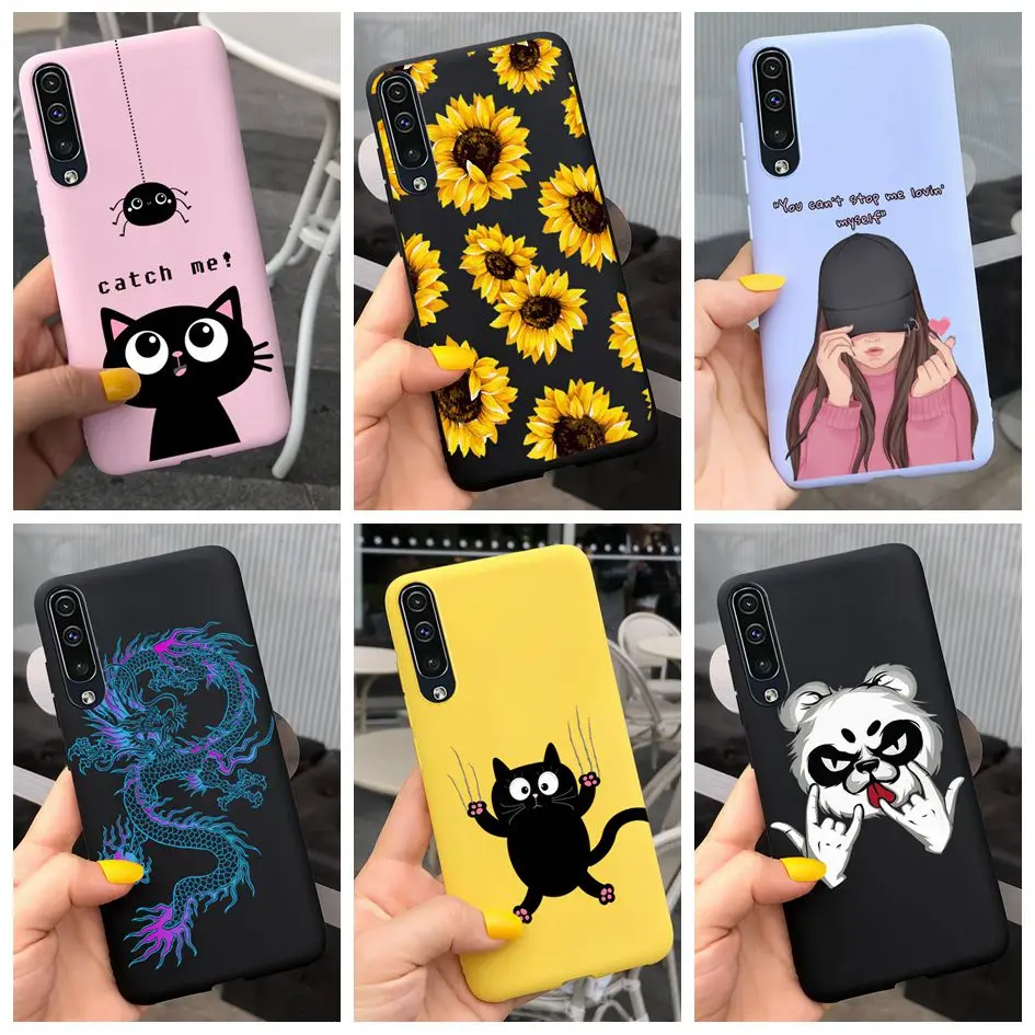 For Samsung Galaxy A50 A70 2019 Case Cover Soft Silicone Cute Painted Protector Shell For Samsung A70 A705F A50 A505F A 70 Funda