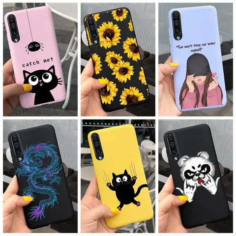 Para Samsung Galaxy A50 A70 2019 Funda de silicona suave lindo pintado Protector Shell para Samsung A70 A705F A50 A505F A 70 Funda