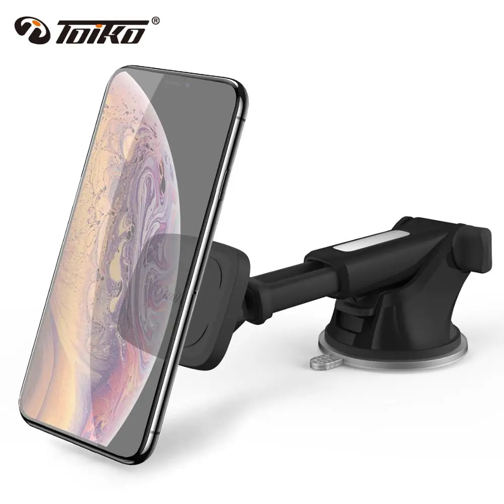 TOIKO Telescopic Arm Car Phone Holder for Samsung iPhone Smartphone Windshield Dashboard Suction Cup Magnetic Stand Mount TK-DW2