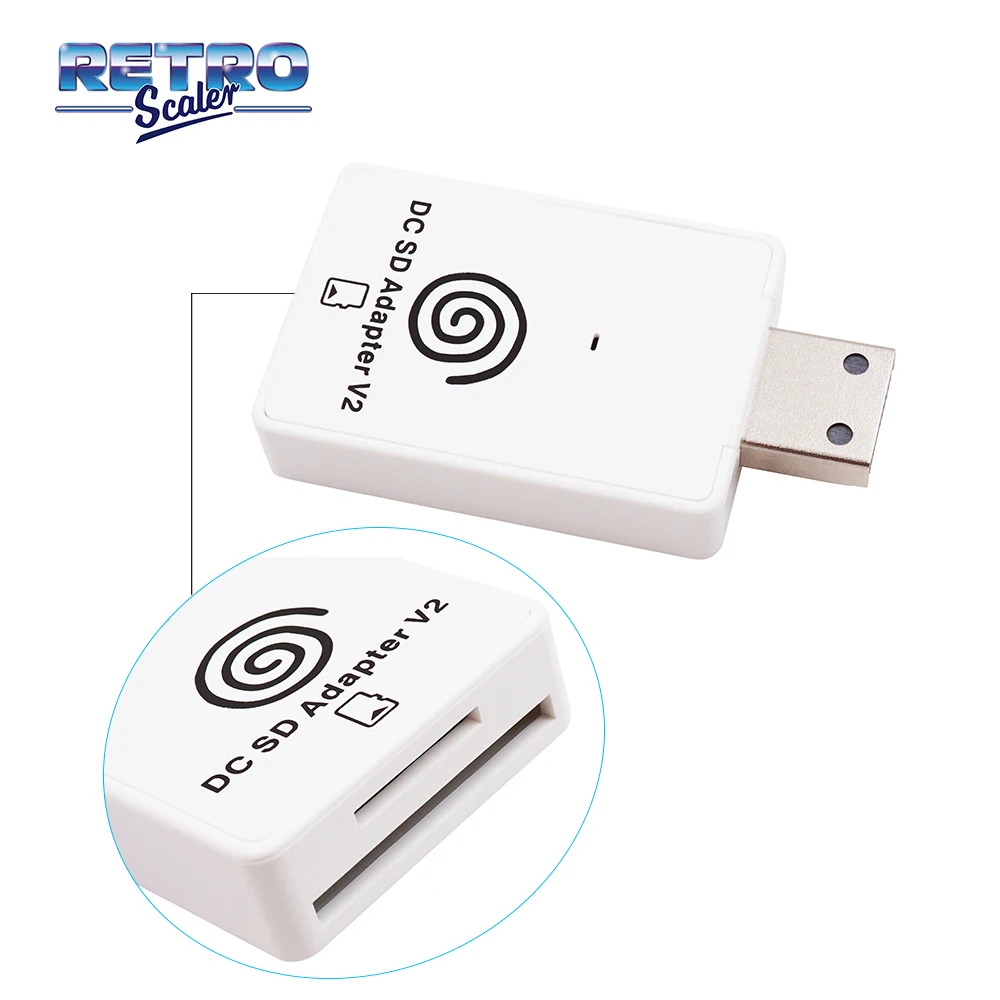 RetroScaler The Second-generation SD Card Reader Adapter + CD with DreamShell_Boot_Loader for DC Dreamcast Game Consoles