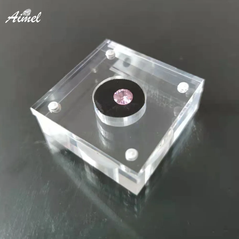 

Прозрачная коробка для хранения бриллиантов, органайзер для драгоценных камней, лоток, акриловый камень, витрина для ювелирных изделий, подарочная упаковка с драгоценными камнями, коробка для демонстрации циркона