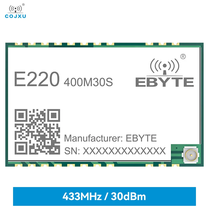 LLCC68 LoRa Wireless Module 433/470MHz 30dBm 10km Long Range E220-400M30S IPEX/Stamp Hole Antenna SMD SPI Wireless Module