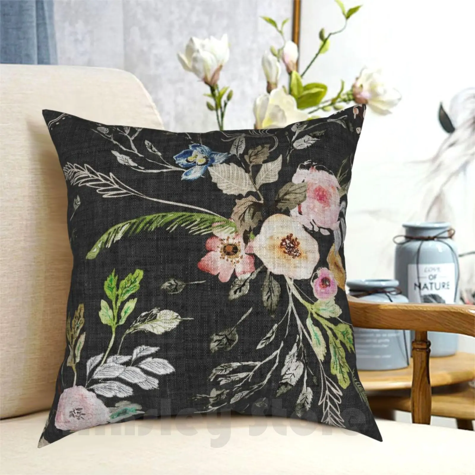 La Boheme Floral Pillow Case Printed Home Soft DIY Pillow cover Floral Flowers Romantic Bohemian Gypsy Vintage Roses Garden