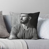 Chris Evans Square Pillowcase Polyester Linen Velvet Pattern Zip Decor Throw Pillow Case Sofa Cushion Cover