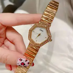 Fashion Pentagon Wristwatch For Women Top Brand Luxury Women Watches With Rhinestone Dress Ladies Watch