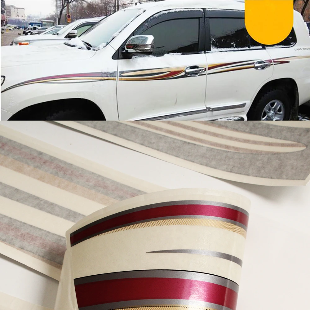 Car Side body Decoration Side door Edge Protection Decal  For Toyota Land Cruiser LC200 2008- 2012 2013 2014 2015 Car-Styling