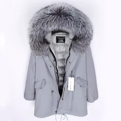 MAO MAO KONG 2020  winter jack Fashion winter Women's 95% white duck down jacket long down Lining coat real FOX fur Hooded Parka