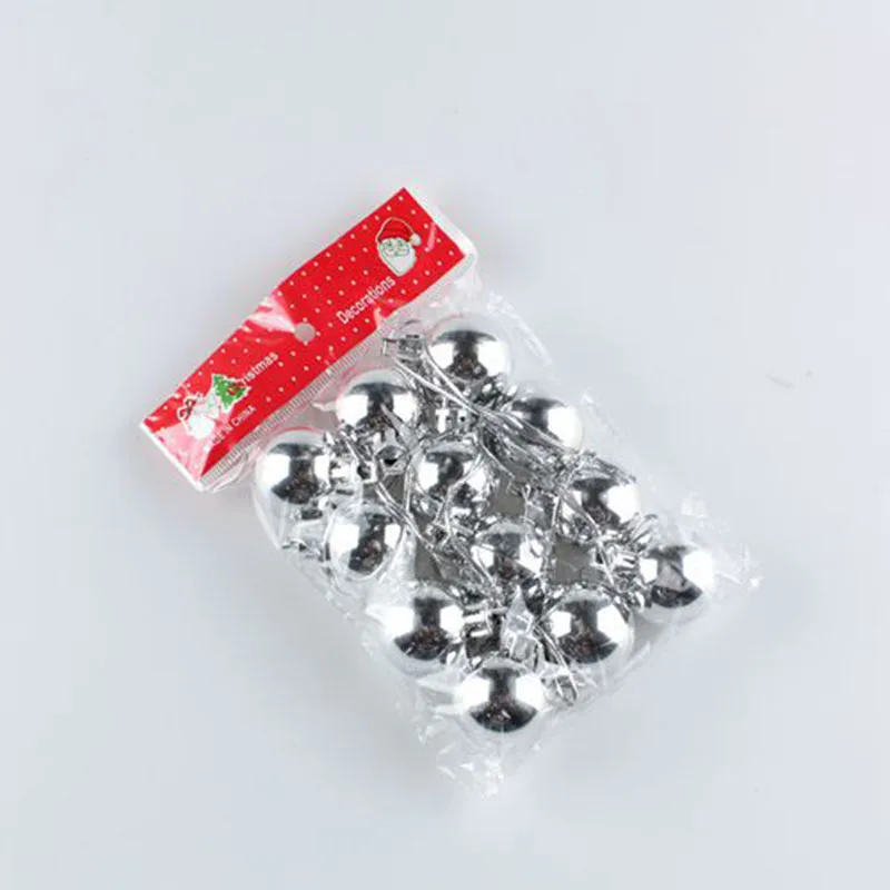 3CM Classic Fashion Plastic Christmas Ball Pendant Drop Ornaments High Quality Electroplated Bright Christmas Tree Decoration