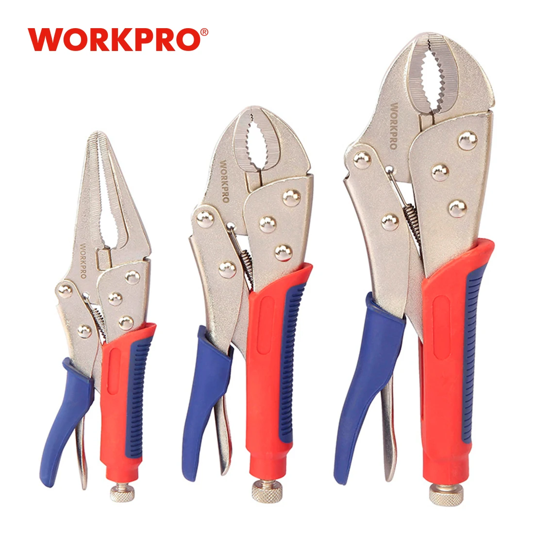 WORKPRO-잠금 플라이어 용접 공구 플라이어 세트 3 개, 7 "10" 곡선 조 플라이어 6-1/2 "스트레이트 조 플라이어 수리 플라이어 도구