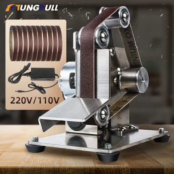 TUNGFULL 미니 벨트 그라인딩 기계 도구, 연마 기계, 샌딩 그라인딩 전기 샌더, 홈 DIY 폴리셔 기계