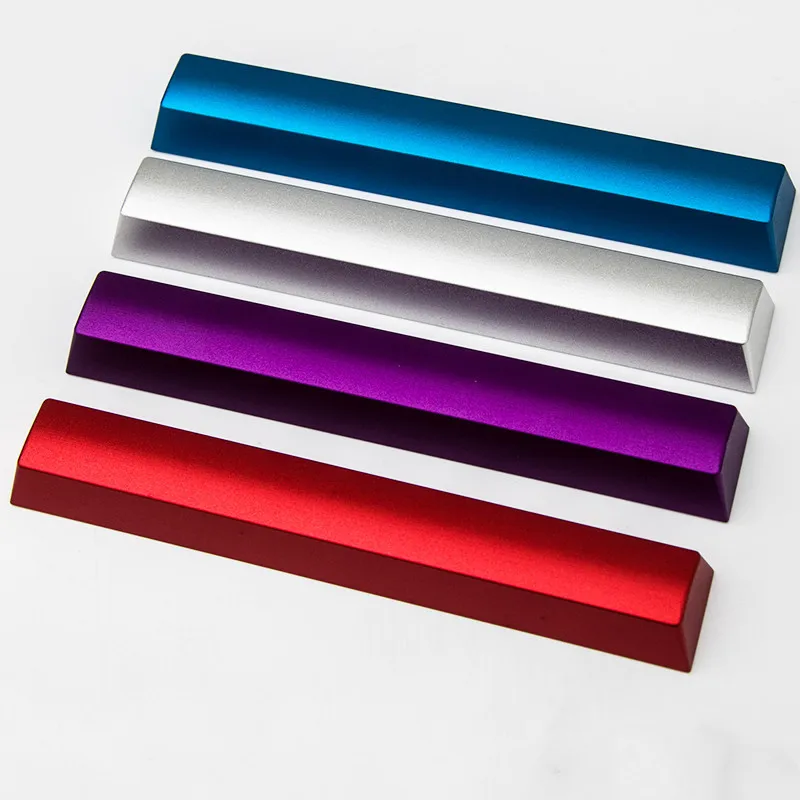 Mechanical Keyboard Metal Blank Space Bar Keycap 6.25U 6.25X Aluminum Alloy CNC Anodic Oxidation Spacebar Key Caps OEM Profile