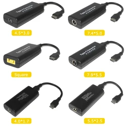 Slim Tip Adapter Converter Laptop Connector for Lenovo Hp Asus 7.4*5.0 7.9*5.5 4.0*1.7mm Female to USB Type C PD Charger Male