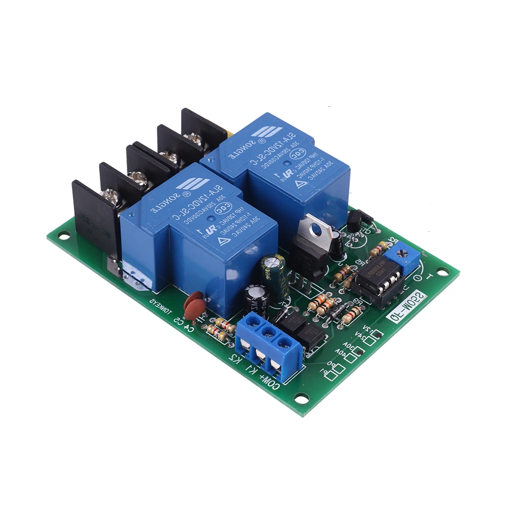 DC 12V 30A Motor Driver Controller for Forward and Reverse Auto Cycling 0-60 Seconds Relay Delay Reverse Connection Protection