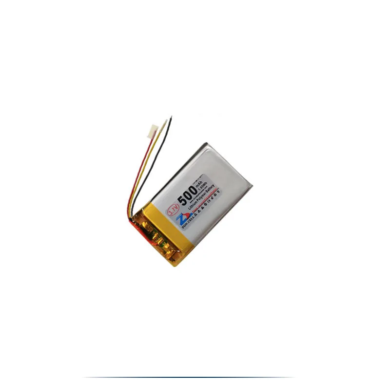 502035 052035 500mAh Li-ion Polymer Battery 3 Wires & NTC For MP3 MP4 Camera E-Book Bluetooth Device DVC DVR Etc.