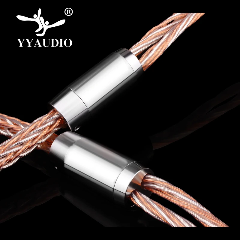 4pcs YYAUDIO DIY HIFI Pure Aluminum or sliver Solid Steel Speaker Video Audio Cable Wire Pants Boots coaxial y splitter