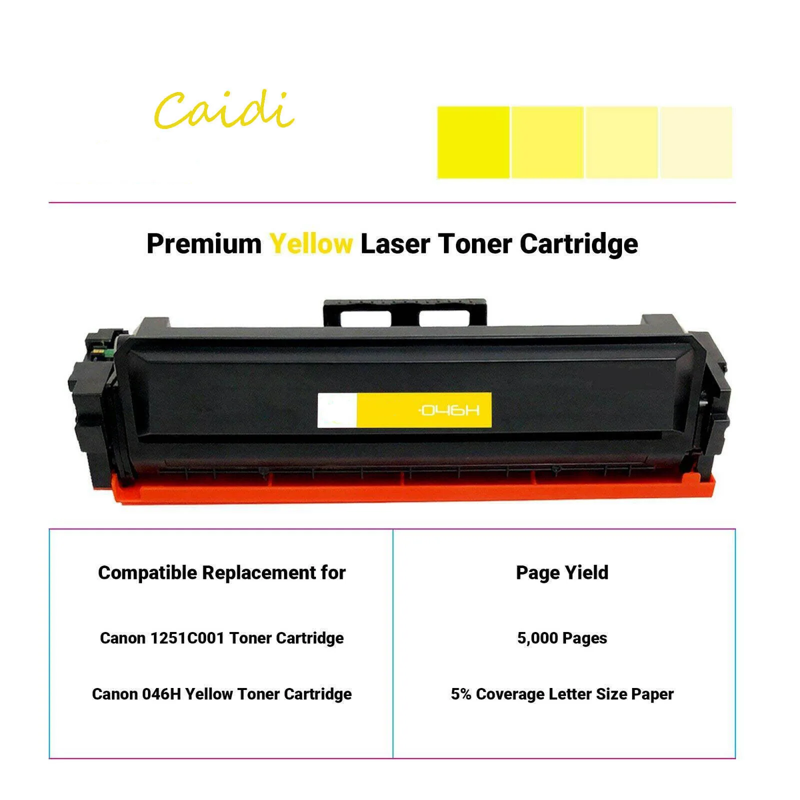 Imagem -04 - Cartucho Compatível do Toner da Cor para Canon 046 046h Crg 046 046h Imageclass Mf733cdw Mf731cdw Mf735cdw Lbp654cdw