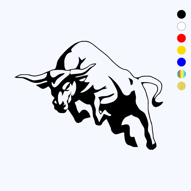 CK2099#20*15cm angry bull funny car sticker vinyl decal white/black car auto stickers for car bumper window car decorations