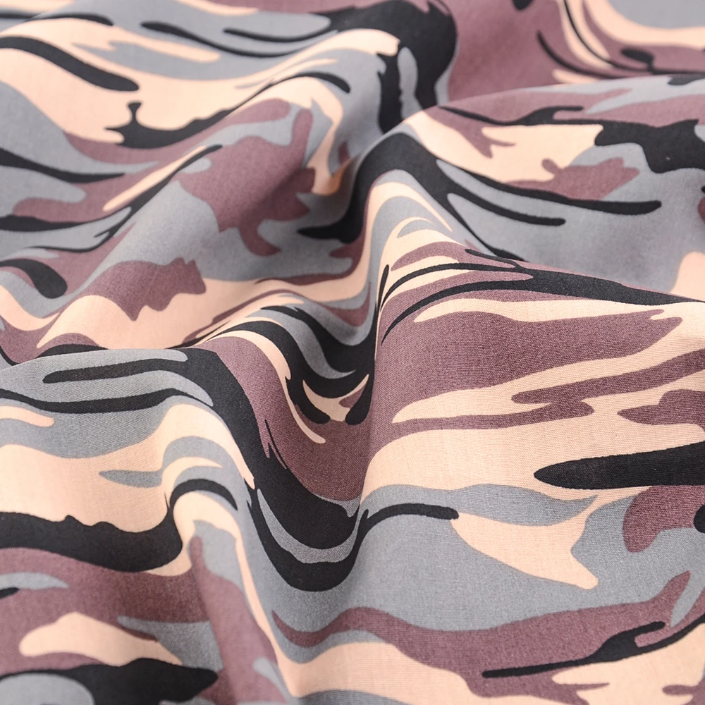 Camouflage Poplin Cotton Cloth Printed Quilt Canvas Fabrics For Bags Sewing Apparel Accessories Dress Needlework Per Meter Yards