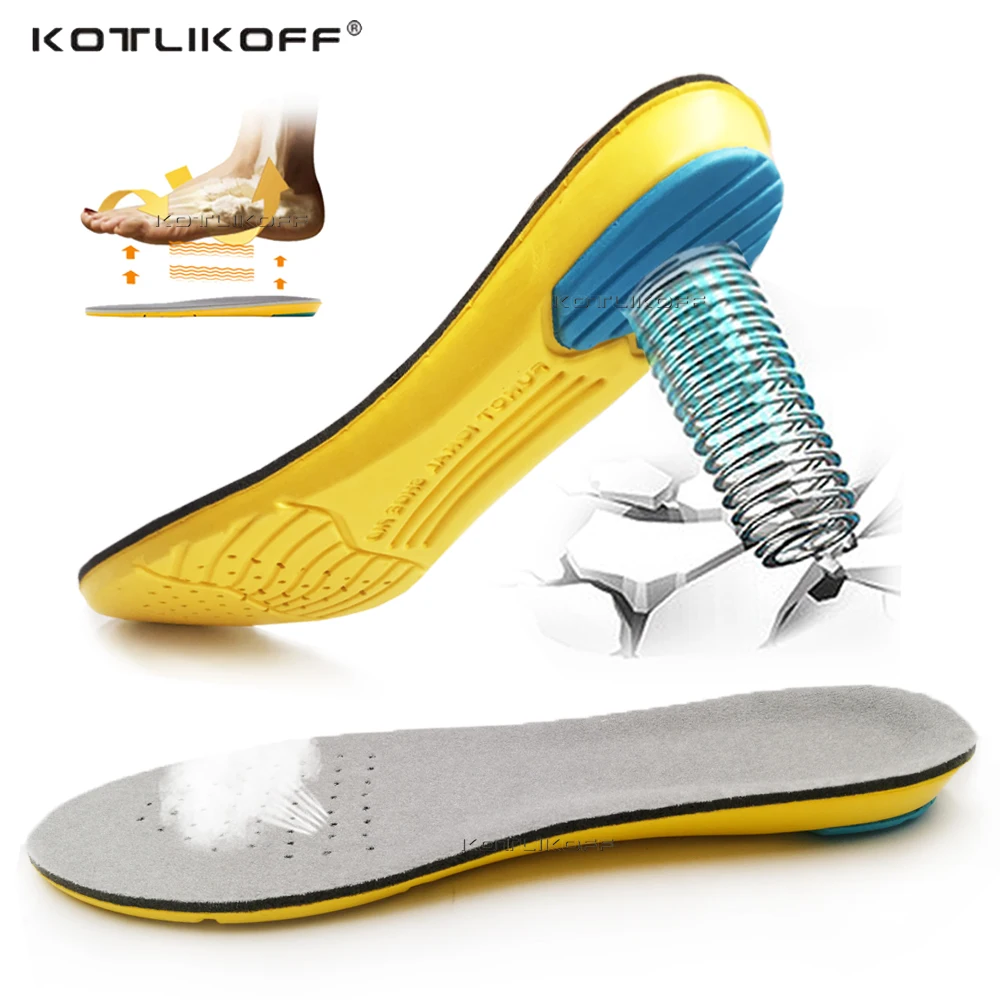 KOTLIKOFF Shoe Inserts Pad Soft Sport Insoles Memory Foam Breathable Outdoor Running Silicone Gel Cushion Orthopedic Insoles