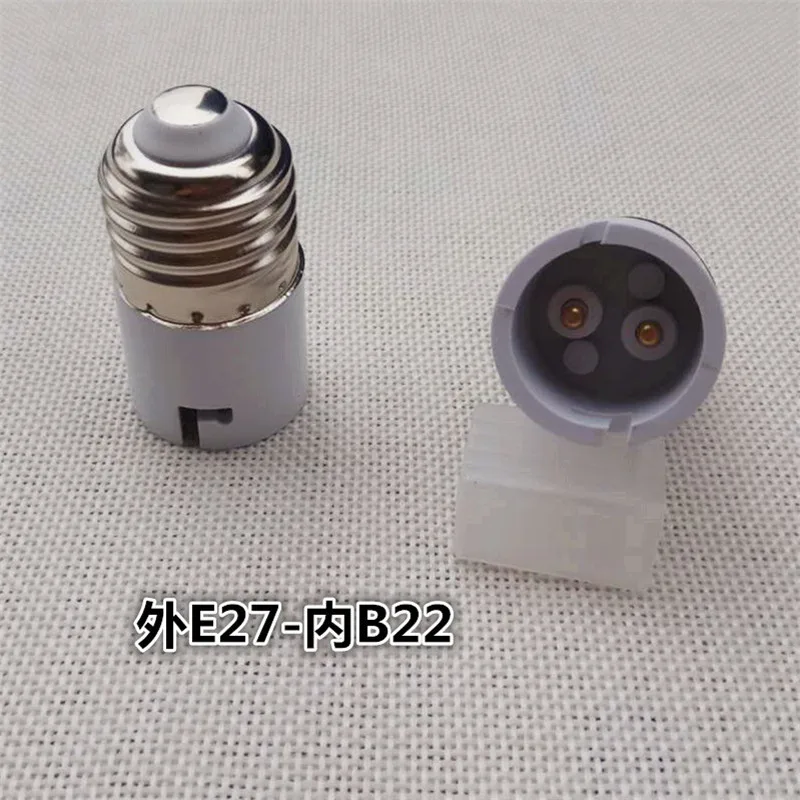 

100Pcs Fireproof Material Adaptor Converter E27 To B22 Base Socket Adapter Led Lamps Bulb Holder Lighting