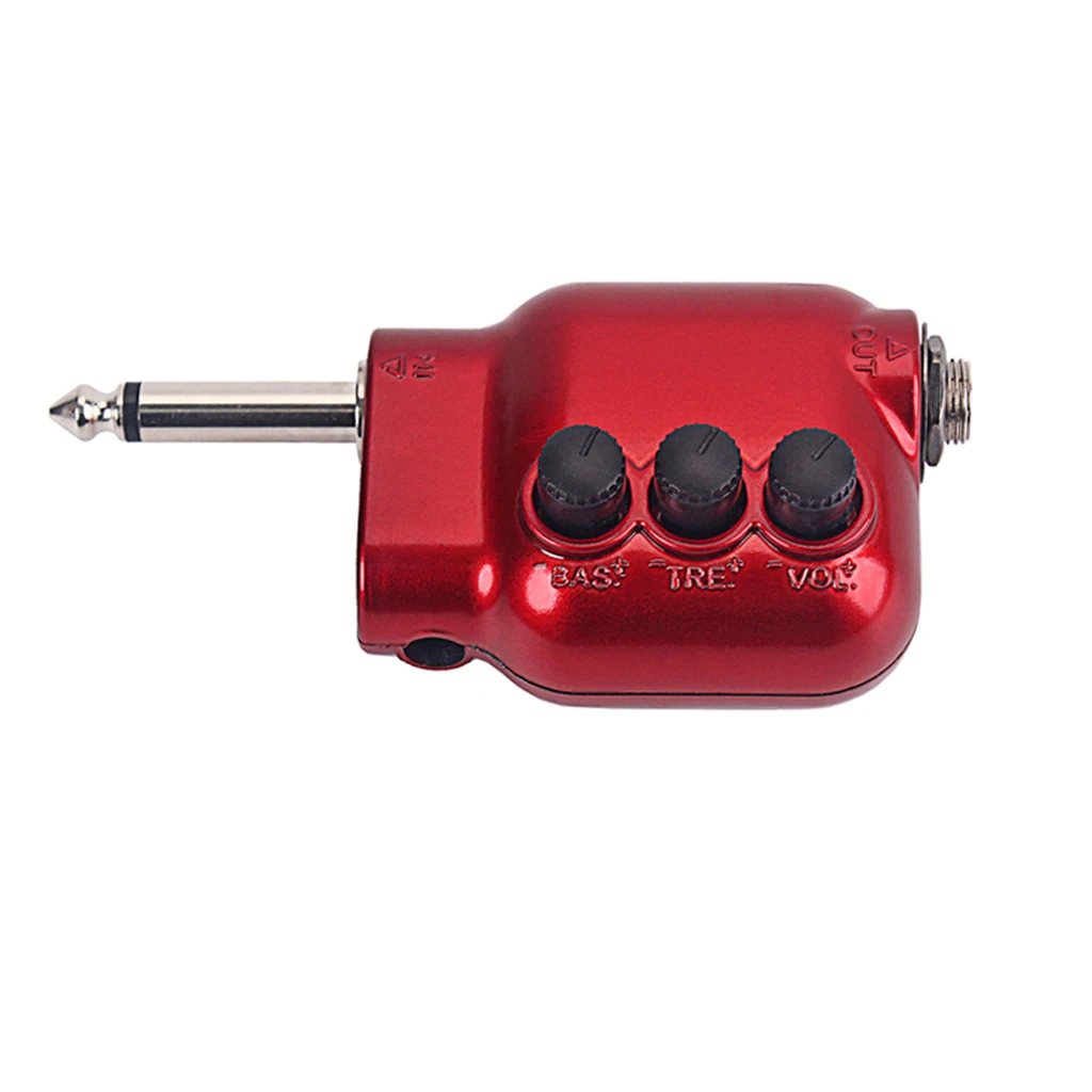 Mini Preamplifier Preamp 6.35mm Plug with Bass Treble EQ Volume Control Acoustic Guitar Accessories