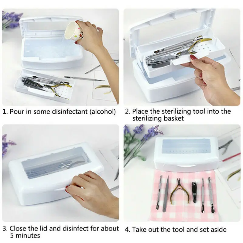 Portable Sterilizer Disinfection Cabinet Nair Art Sterilization Manicure Tools Household Handheld Sterilization Box