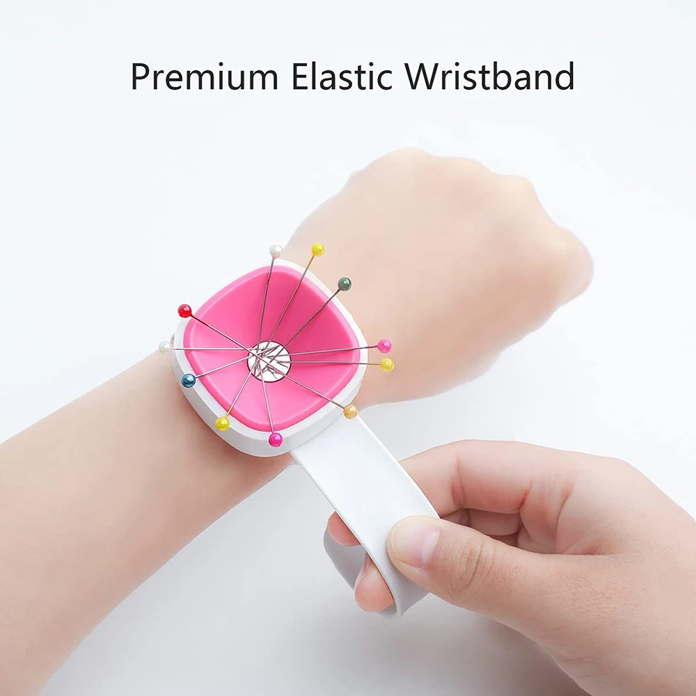 1Pc Magnetic Wrist Pin Cushion Sewing Pins Holder Needle Storage Wristband Pincushions for Knitting Sewing Needlework Supplies