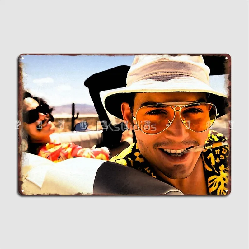 Fear And Loathing In Las Vegas Art Metal Sign Wall Pub Wall Retro Garage Decoration Tin Sign Poster