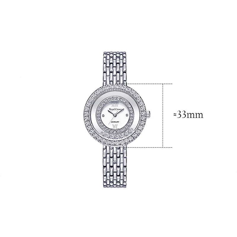 MIQIAO Quartz Watch Women 316 Steel Strap Rose Gold Color Waterproof Diamond-Studded Zircon Buckle Fashion Female Trend Girl