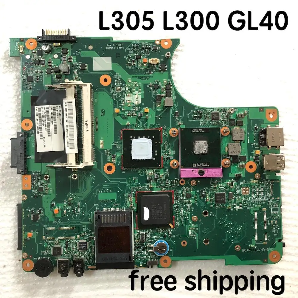 

1310A2184513 For Toshiba L305 L300 GL40 Laptop Motherboard B0ARDC0M/HD-DVD 6050A2170401-MB-A03 Mainboard 100% Tested Fully Wor