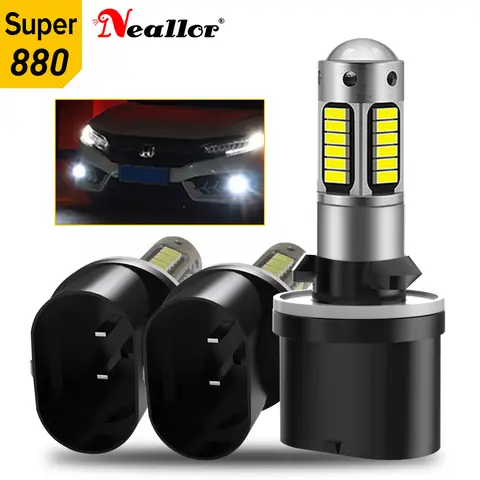차량용 LED 안개등 전구, 자동차 안개등, LED 운전 주행등, 12V, 1200Lm, H27, H27, H27, 880, 881, H27W, 1 H27W1, 2 개