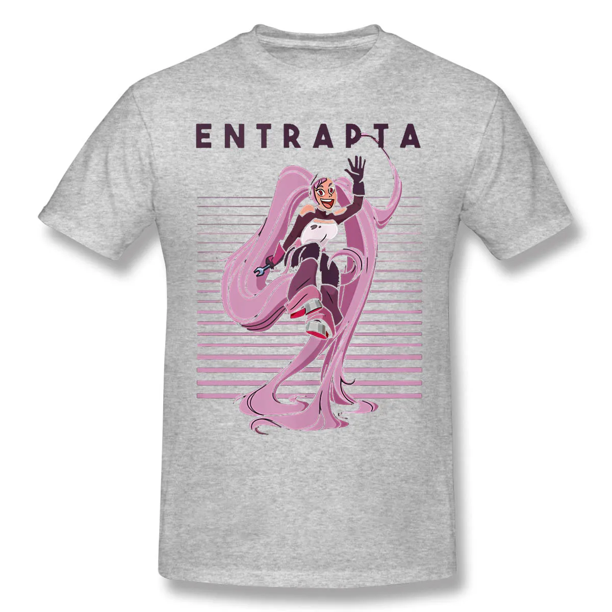 She Ra Princess of Power Anime Manga T-Shirt The Princess Of Power Stripes Entrapta Men Cotton Tees Tshirt Harajuku Streetwear