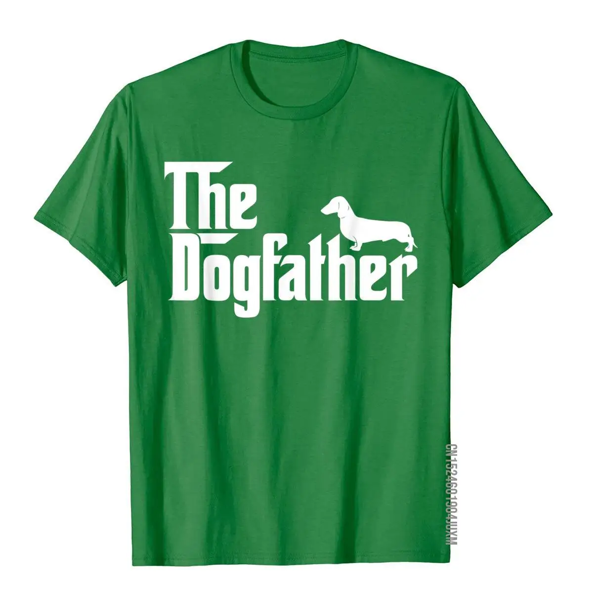 Mens The Dogfather Dachshund T-Shirt Funny Father Dog Lover Gift T-Shirt & Tees Unique Cotton Men\'s T Shirt Chinese Style