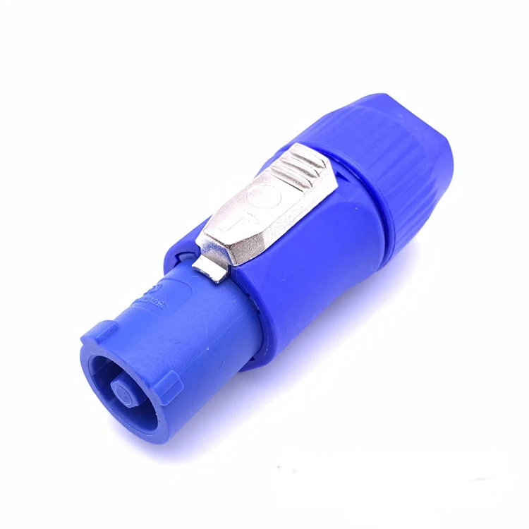 10pcs/lot NAC3FCA Speakon Plug 3 PIN Male Powercon Connector 20A 250V AC Power Plug Connector Blue/White