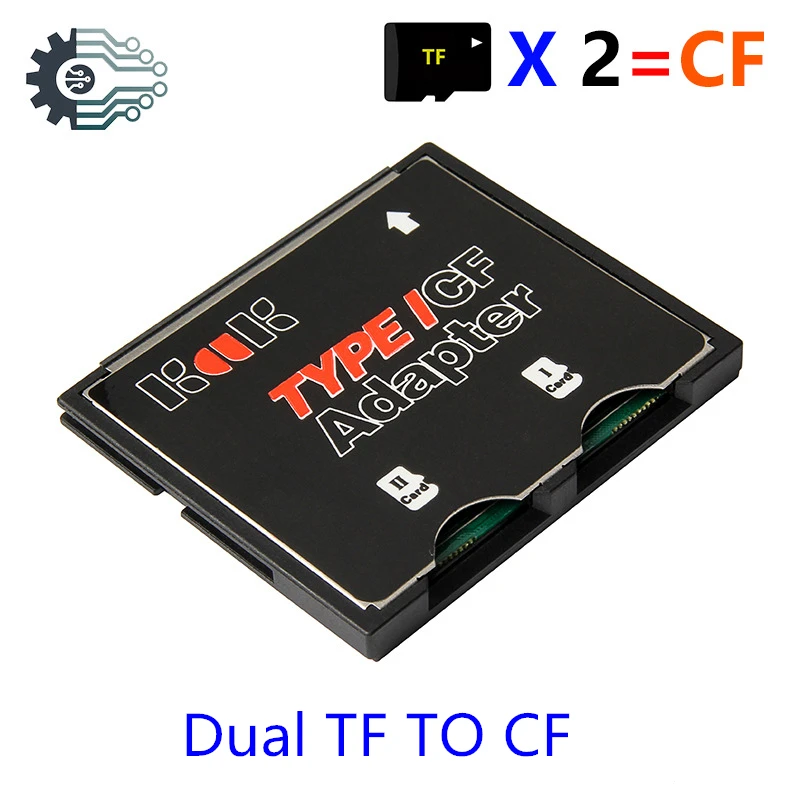 Le manchon de carte Micro SD vers CF, prend en charge SDXC TF vers CF, caméra haute vitesse, adaptateur CF, original, double TF vers CF, 2 pièces