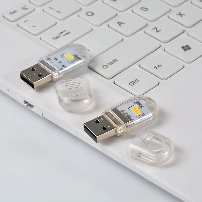 Mini luz LED brillante portátil de lectura nocturna, Lámpara USB para PC, ordenadores portátiles