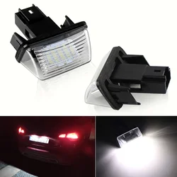 2pc LED License Number Plate Light For Citroen C3 C4 C5 Berlingo Saxo Xsara Picasso For Peugeot 206 207 306 307 308 5008