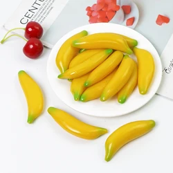 Świąteczne dostawy sztuczne dekoracje owoce plastikowe symulacja Mini Banana Model dekoracji rekwizyty 10 sztuk/partia