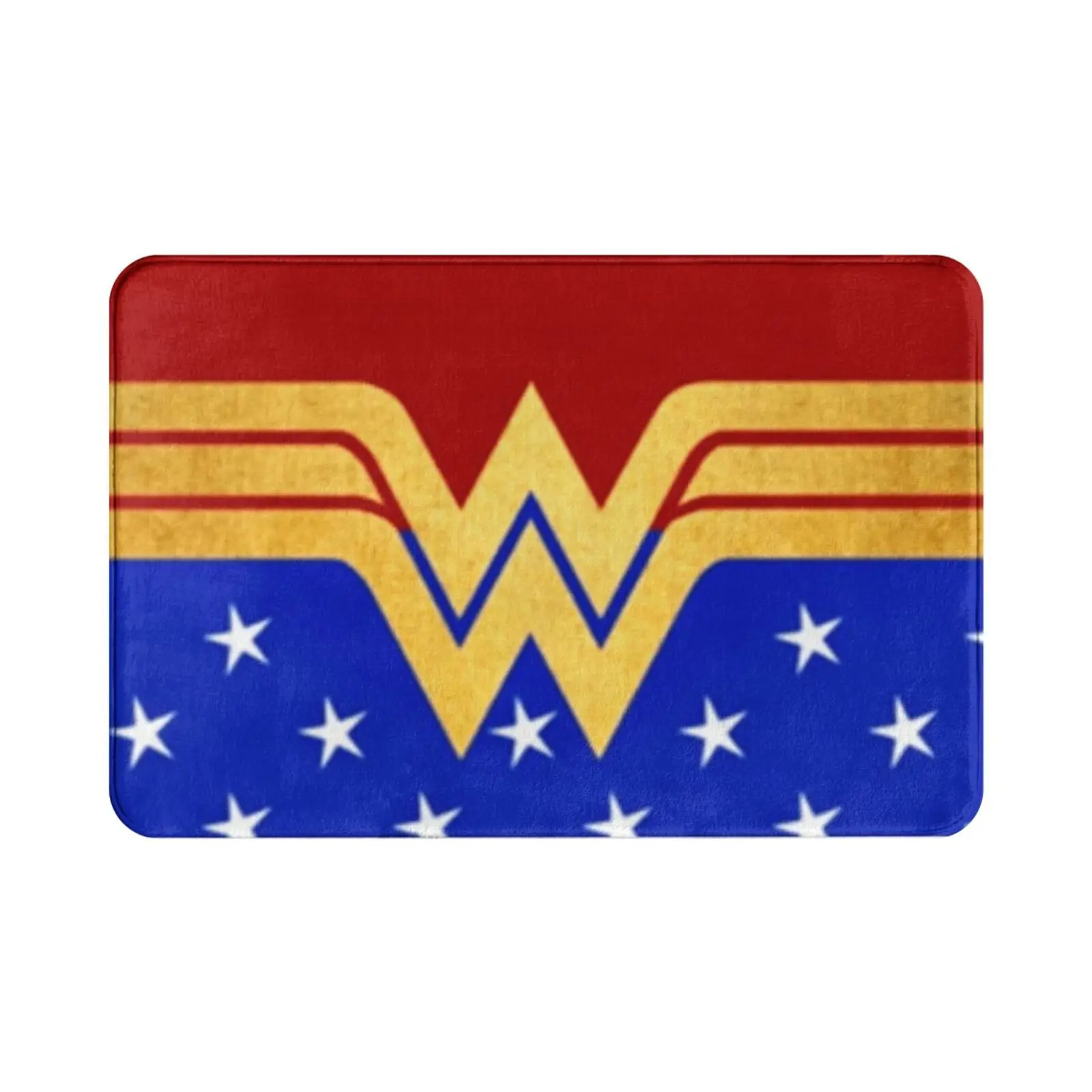 Golden Retro Wonder Womn Comic ( Superhero ) Carpet Mat Rug Cushion Soft Wonderful Womens Girls Teenager Kids Baby