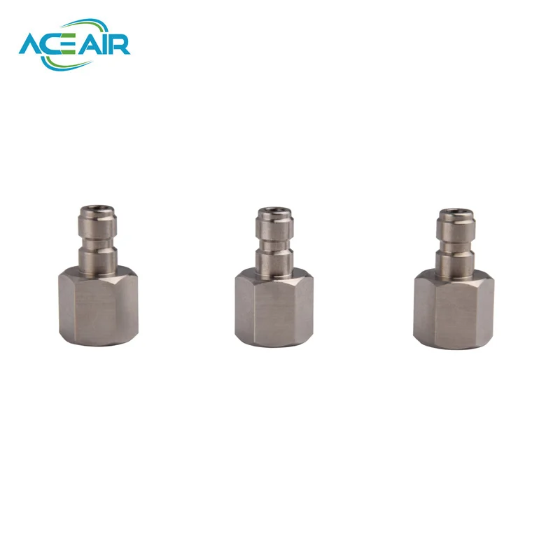 High Pressure Quick Couplers Female Plug Stainless Steel 4500psi M10 1/8NPT 1/8BSPP 2pcs/lot