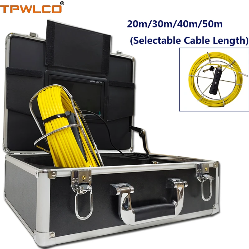 

6.5mm Sewer Drain Inspection Camera Viewing Angle 65degree 20-50m Cable Pipeline Inspection Equipment System With 7" Display