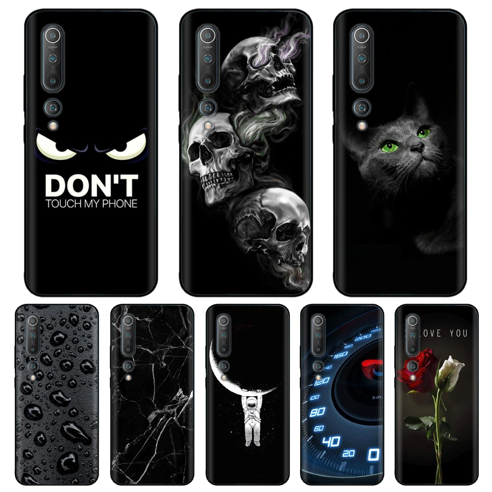 for Xiaomi Mi10 Mi10 Pro Mi10 Lite Mi10 Ultra Case Silicon Back Cover Phone Case For Xiaomi Mi 10 Pro Mi10 Soft TPU Case black