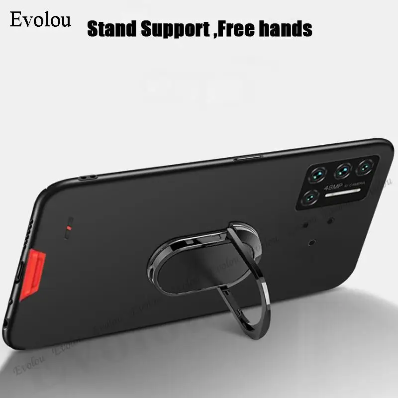 2 in 1 Tempered Glass For Umidigi Bison Pro Capa Magnetic Stand Holder Case For Umidigi Bison GT 2021 Soft TPU Shockproof Cover