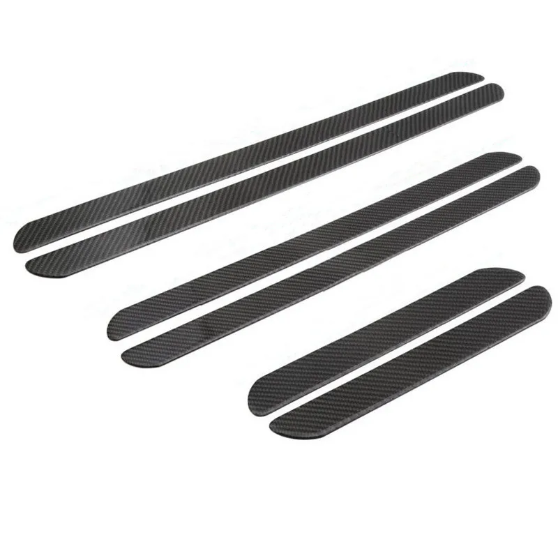 Car Door Sill Scuff Plate Universal Carbon Fiber Auto Entry Threshold Cover Panel Step Protective Decorative Sticker Guard