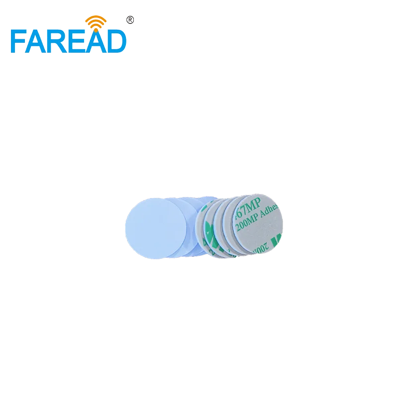 FAREAD 20mm Round RFID coin tag 134.2khz RFID EM4305 chip sticker FDX-B round lable for animal outside carry identification