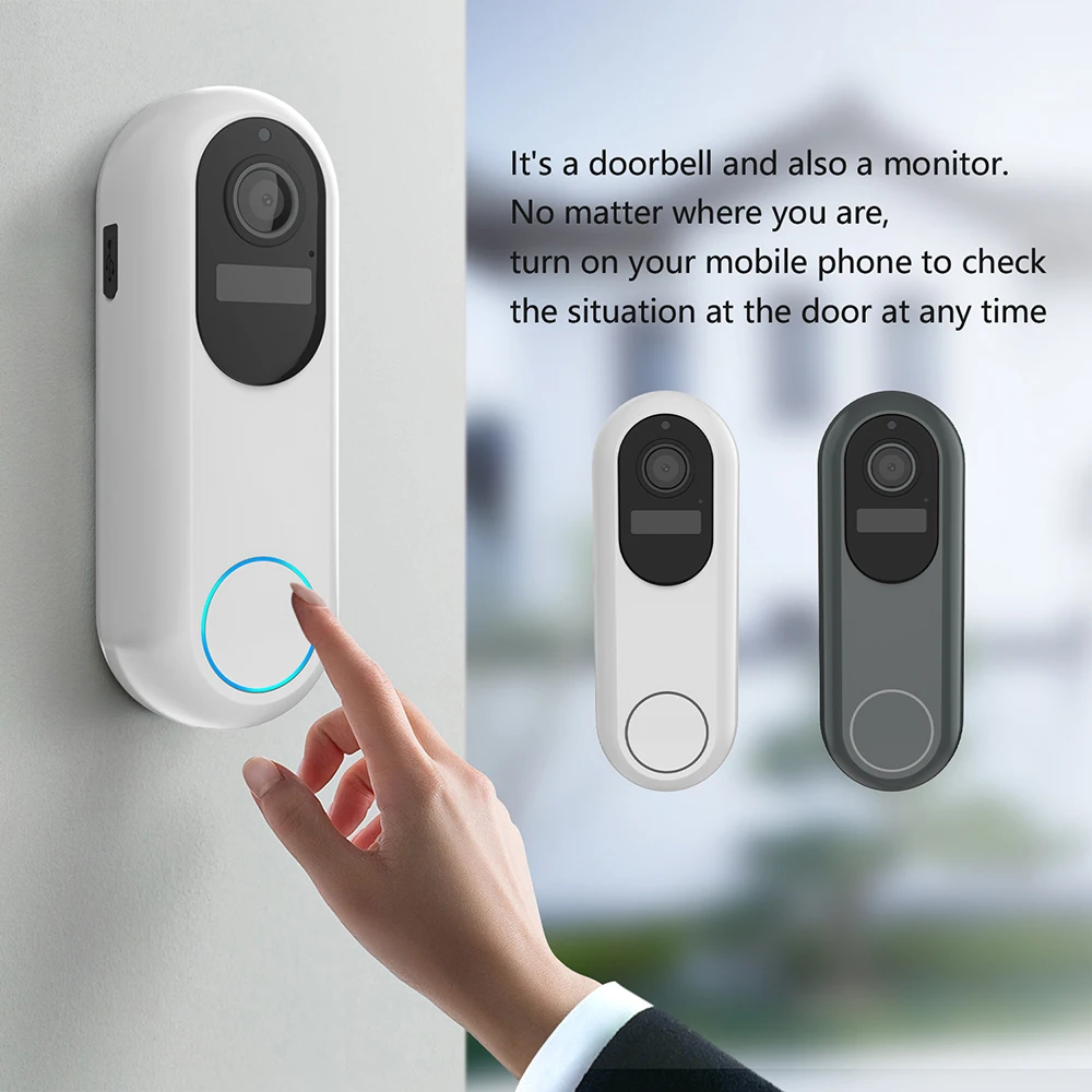 2MP 1080P Dual Band 2.4G และ5G WIFI Doorbell แบตเตอรี่ไร้สายประตูวิดีโอโทรศัพท์ภาพ intercom Doorbell