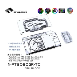 Bykski N-PT3090GR-TC GPU wasser Kühler Block Für Palit RTX 3090 GameRock OC Volle Abdeckung GPU video karte Wasser Kühlung