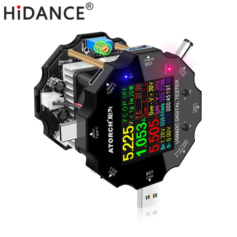 DC 3.2-32V 65W USB Load Tester 18650 Battery Electronic Capacity Monitor Indicator Power Supply Charger Checker Discharge Meter