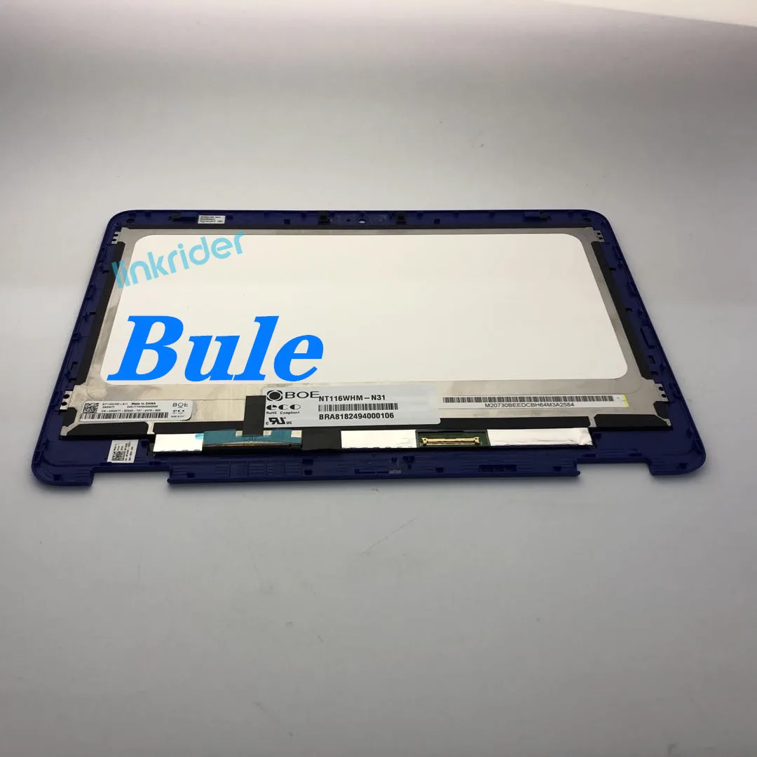 MJY38 Apply To DEL 3168/3169/3185 HD 11.6'' LCD LED blue Touch Screen Digitizer Assembly