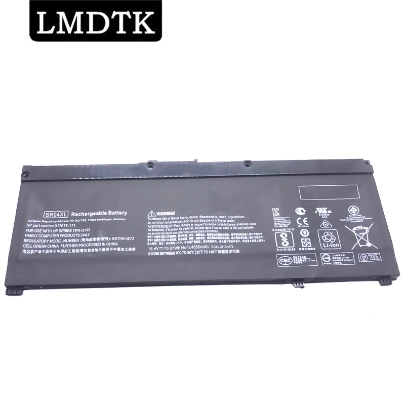 

LMDTK New SR04XL Laptop Battery For HP OMEN 15-CE CB CE015DX CB014ur TPN-Q193 Q194 C133 HSTNN-DB7W 917724-855